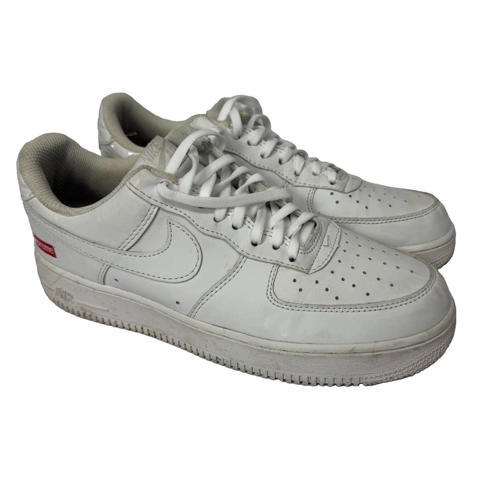 Nike Air Force 1 x Supreme Low Box Logo CU9225-100 White Size 8